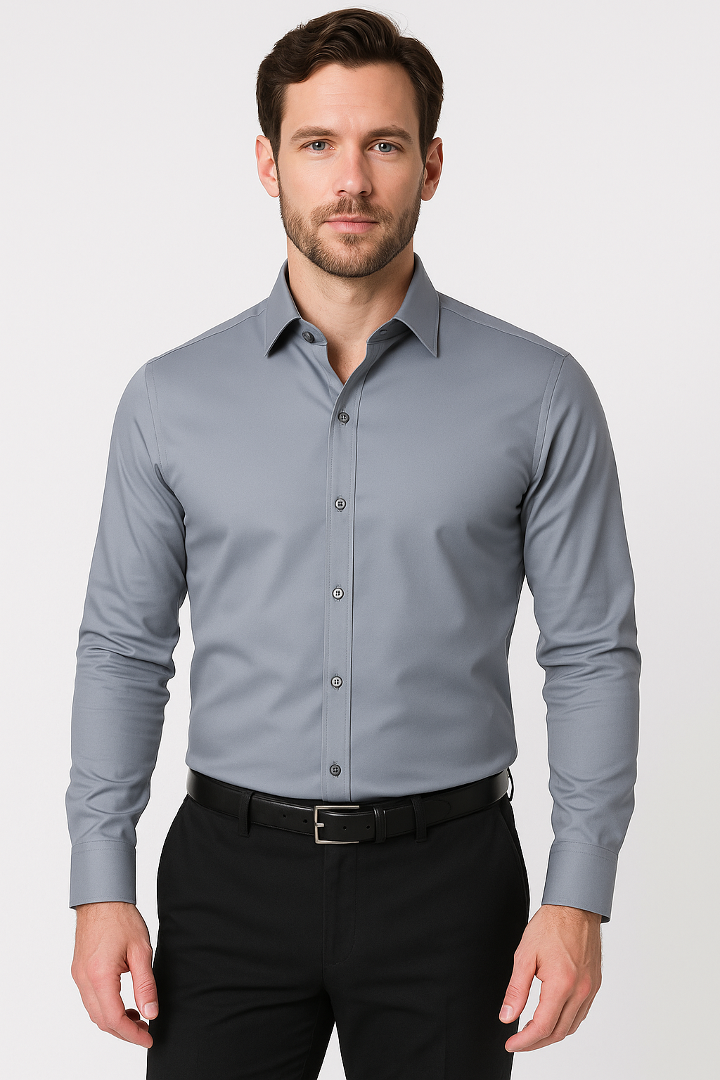 Men's Premium Fit Grey Formal Shirt