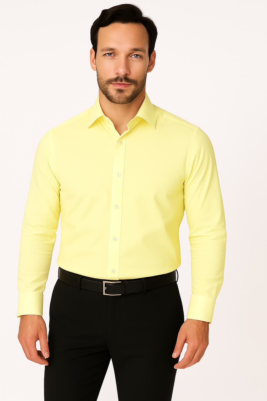 Lemon Yellow Premium Formal Shirt for Men