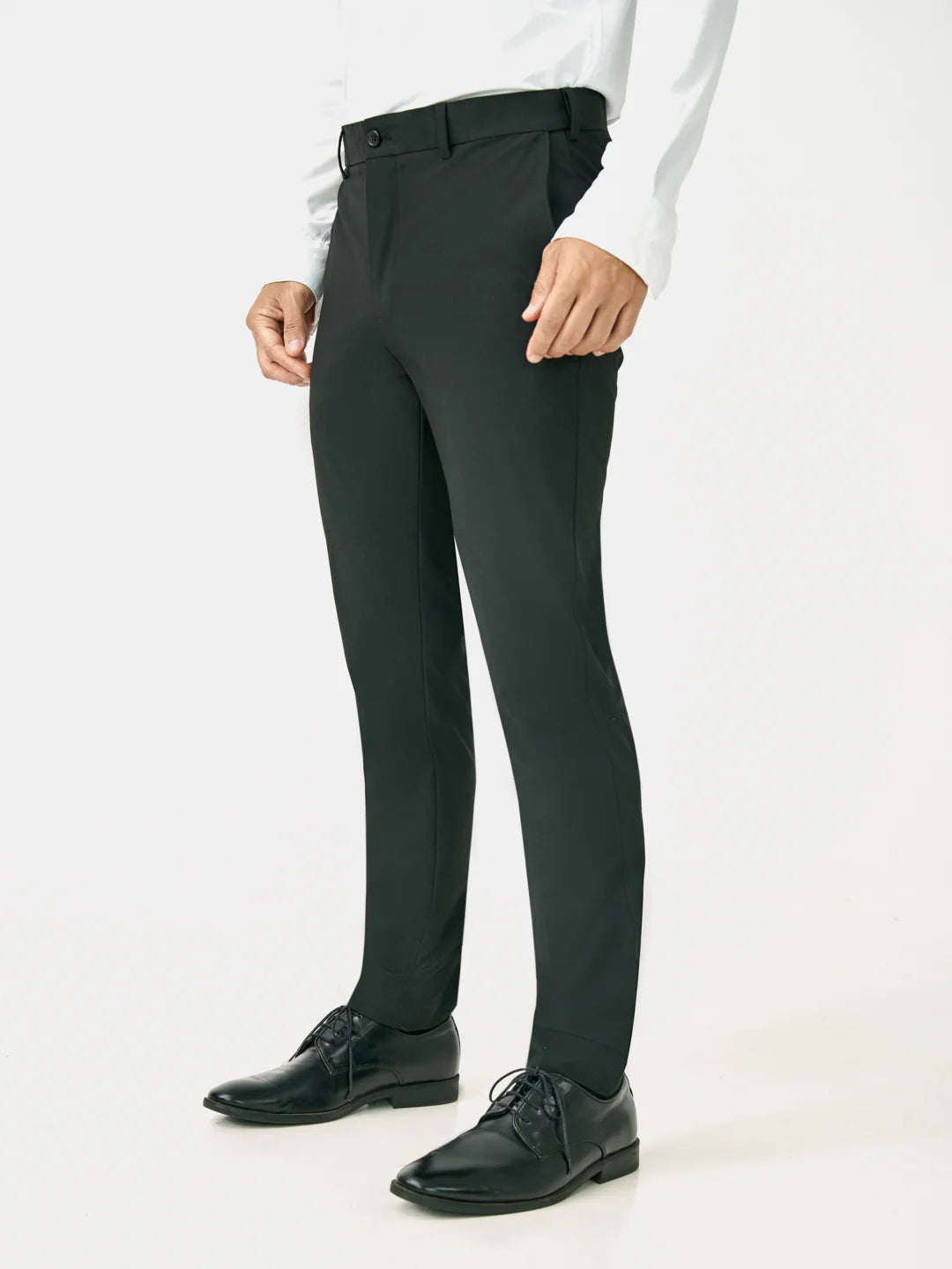Classic Black Slim Fit Stretch Formal Pants