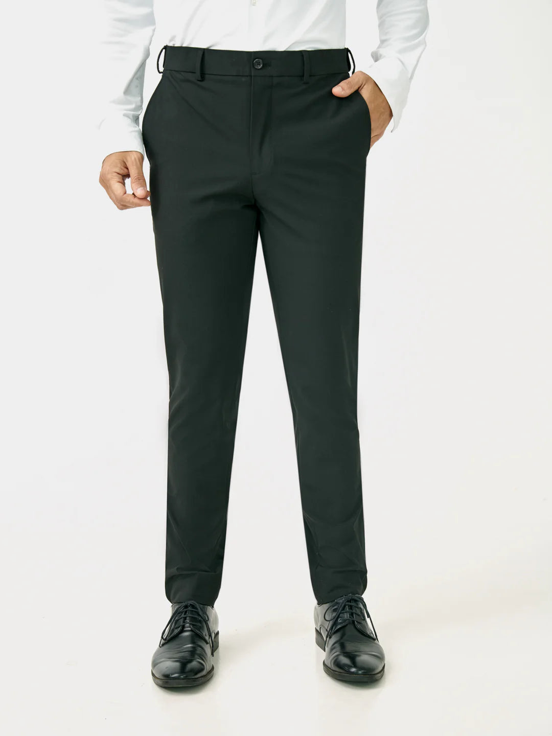 Classic Black Slim Fit Stretch Formal Pants