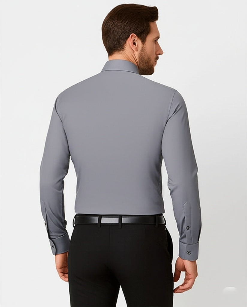 Men's Premium Fit Grey Formal Shirt