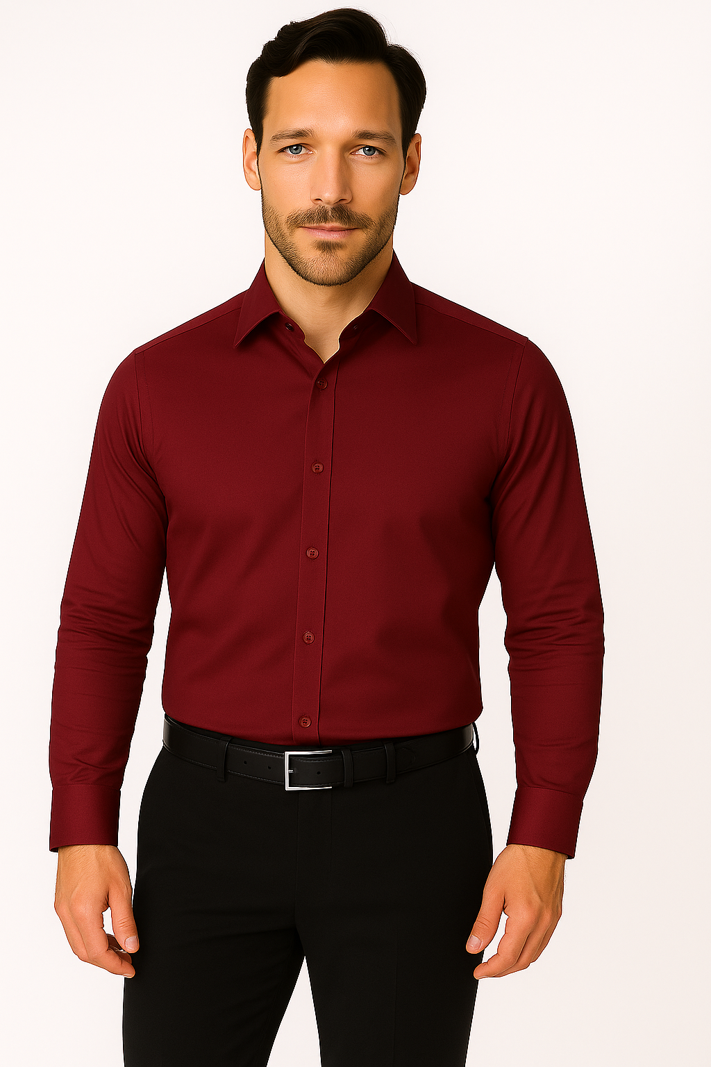 Men's Premium Wine Red Formal Shirt
